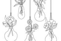 flower aesthetic coloring pages flower aesthetic coloring pages