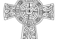 celtic cross coloring page