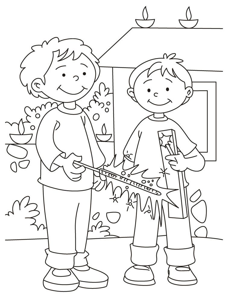 Diwali Coloring Pages For Kids - Coloring Home