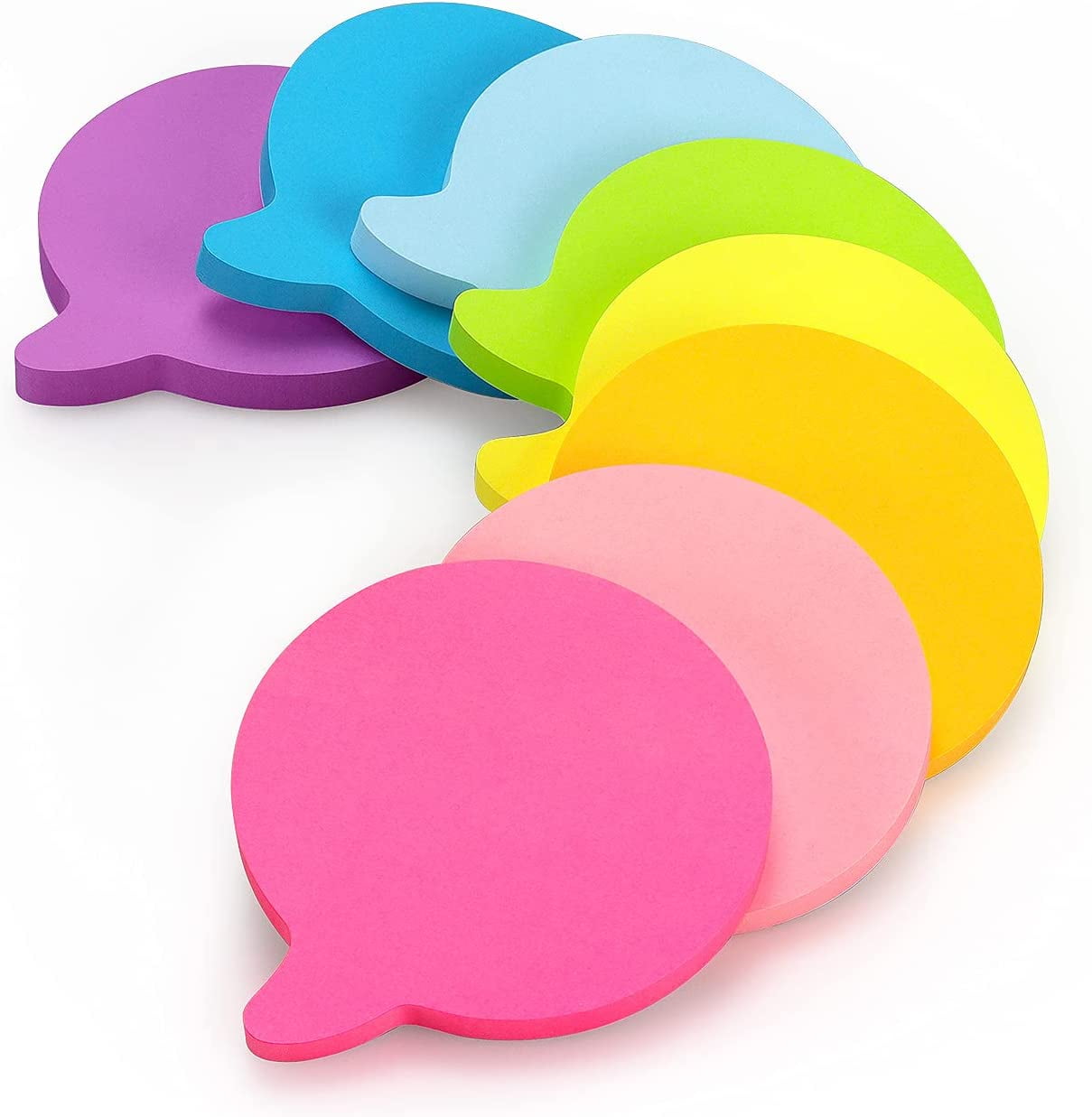 Bubble Shape Sticky Notes 8 Color Bright Colorful Sticky Pad 75 Sheets