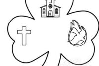 trinity shamrock coloring page trinity shamrock coloring page