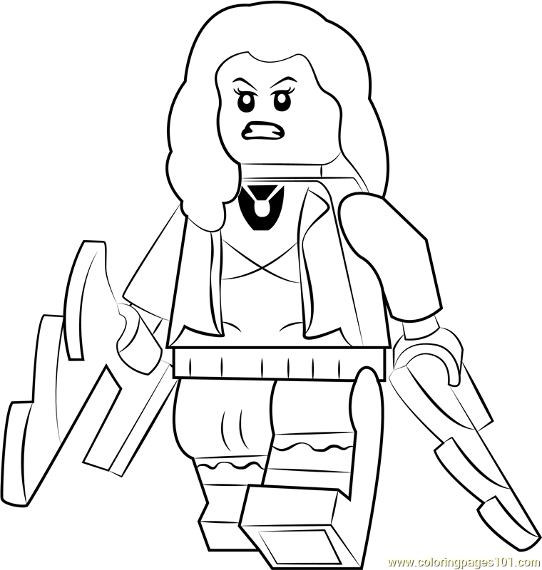 Lego Scarlet Witch Coloring Page for Kids - Free Lego Printable