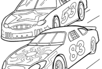race car coloring book