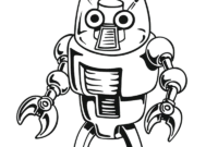 robot coloring sheet