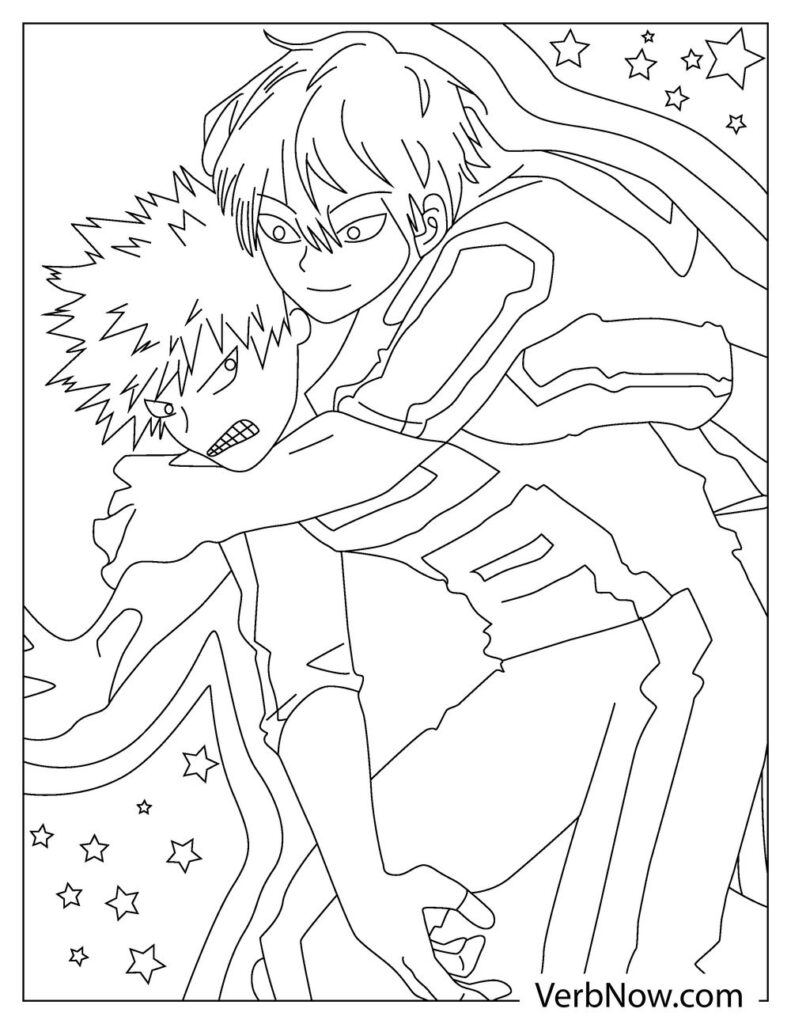 Free TODOROKI Coloring Pages & Book for Download (Printable PDF) - VerbNow