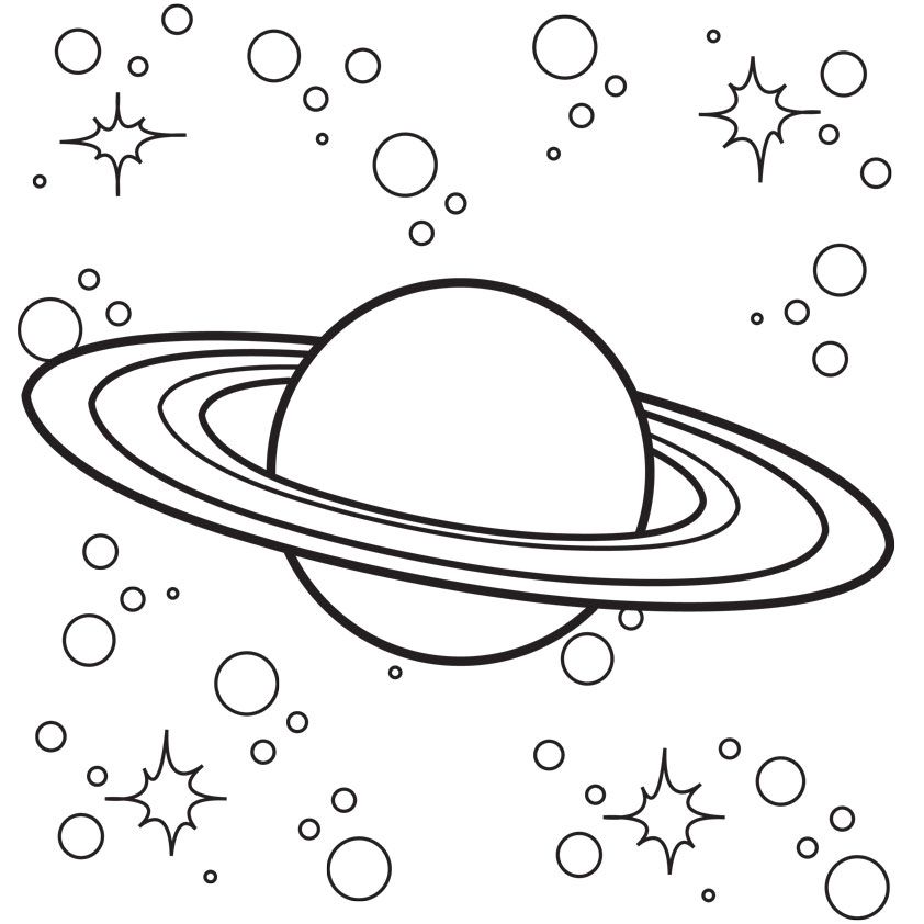 Saturn Coloring Pages Print - Coloring Home