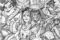 alice in wonderland creepy horror coloring pages alice in wonderland creepy horror coloring pages