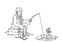 ice fishing coloring pages ice fishing coloring pages