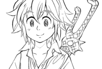 coloriage meliodas a imprimer