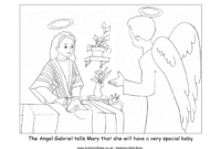 gabriel visits mary coloring page