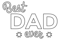 best dad ever coloring page