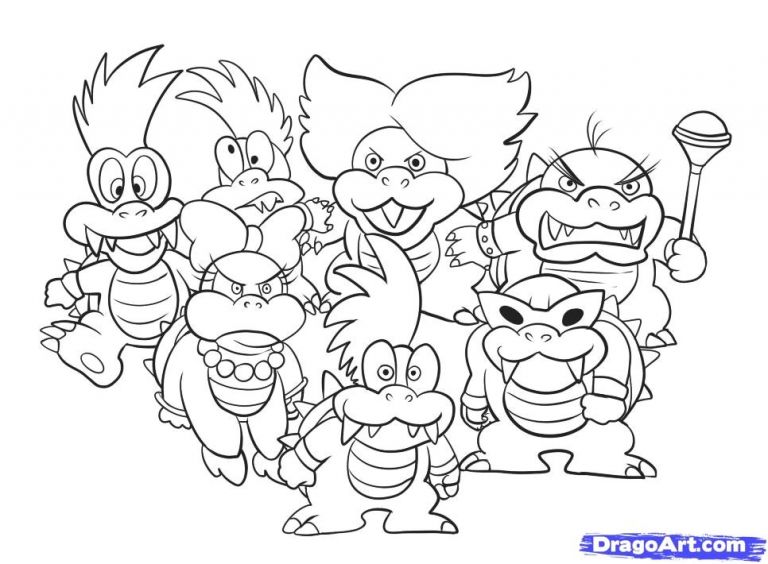 Coloriage Bowser Mario Bowser Jr Drawing at Getdrawings | danieguto
