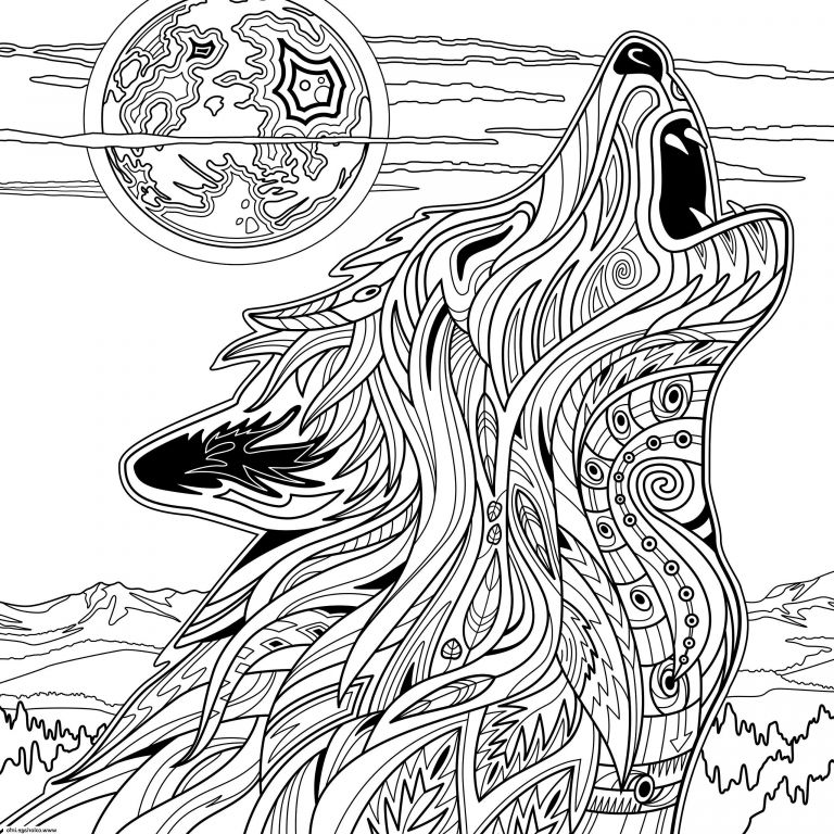 Coloriage Mandala Loup Beau Photos Coloriage Adulte Loup Animaux
