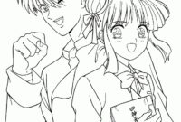 coloriage de manga tete a imprimer