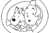 dessin a colorier tintin a imprimer
