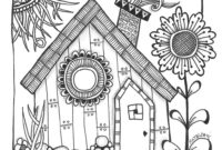 cottage coloring page