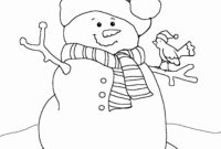 snowman christmas coloring pages