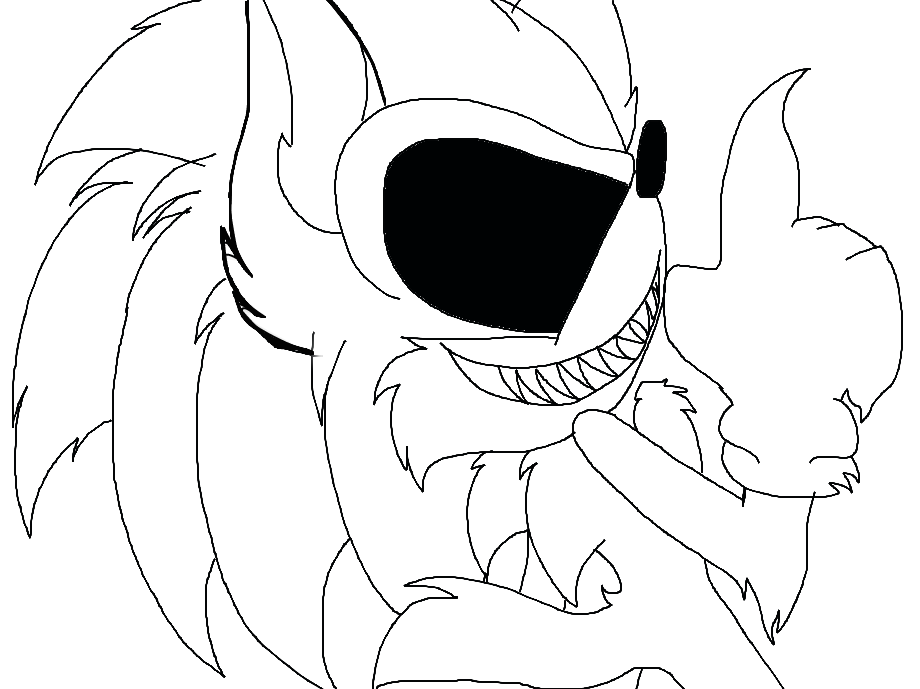 Free to color Sonic.exe line art by EmilyBandicoot1234 on DeviantArt