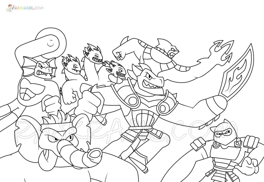 Goo Jit Zu Colouring Sheets - Coloring Home