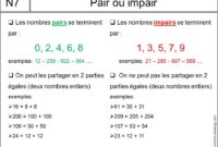 exercices nombres pairs et impairs ce2