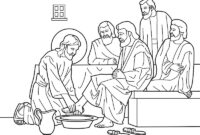 jesus washes the disciples feet coloring page jesus washes the disciples feet coloring page