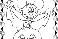 mickey halloween coloring page