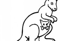 coloriage kangourou a imprimer gratuit