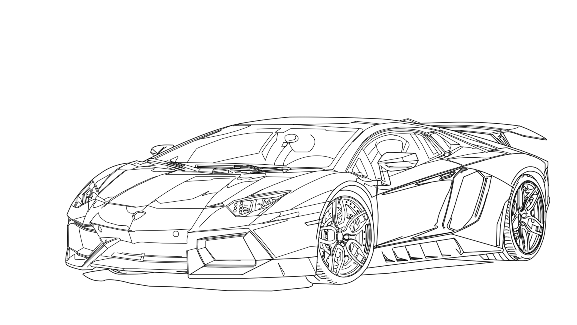 Ausmalbilder Autos Lamborghini - Malvorlagen