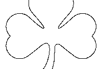 full page printable shamrock template