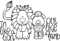 lion and lamb coloring page
