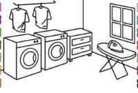 laundry coloring pages