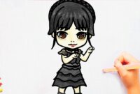 dessin mercredi addams