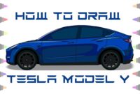 tesla model y coloring page tesla model y coloring page