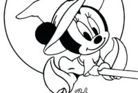 halloween minnie mouse coloring pages