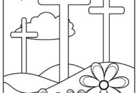 easter cross color sheet