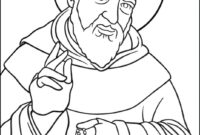 padre pio coloring page
