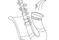 saxophone coloring page