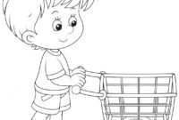 shopping coloring pages