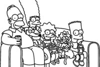 the simpsons coloring page