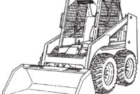 skid steer coloring page