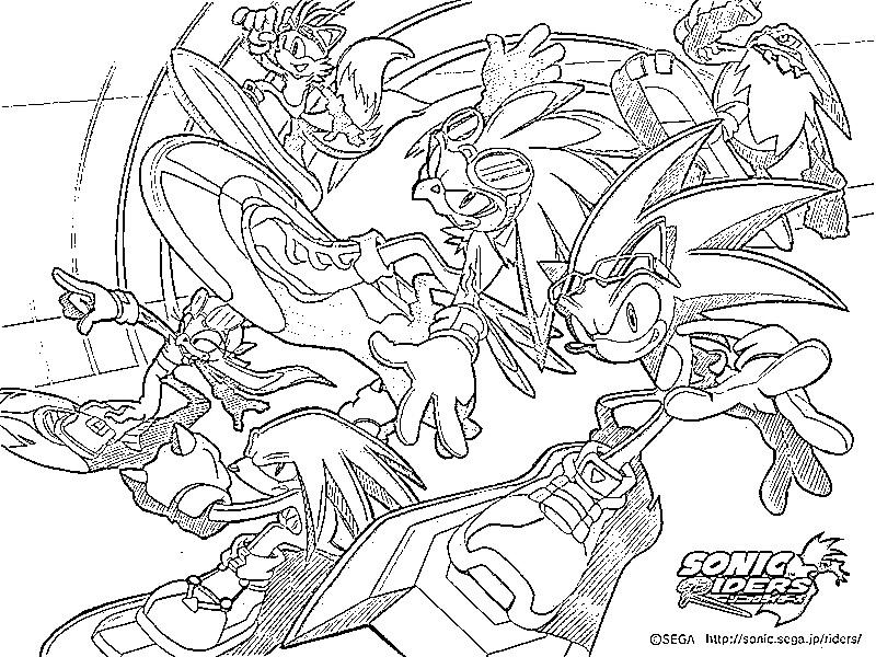 Sonic-riders group lineart by disneylouis on DeviantArt