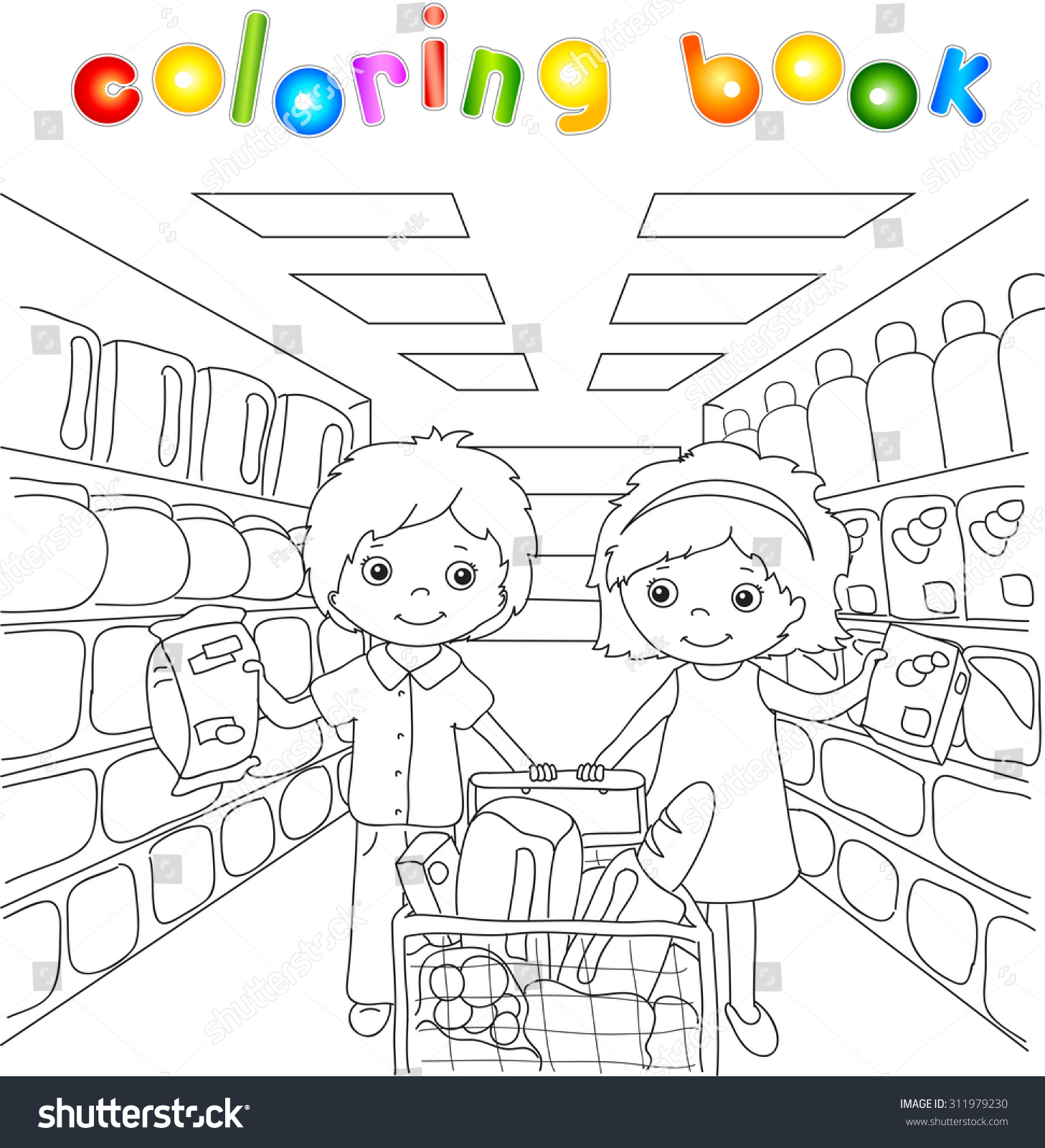 2,516 Coloring Book Supermarket Images, Stock Photos & Vectors