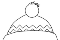 winter hat coloring page