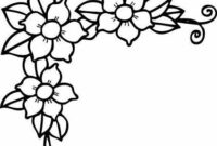 flower border coloring pages