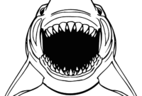 open mouth coloring page