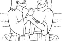 john baptizes jesus coloring page john baptizes jesus coloring page