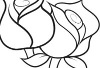 easy rose coloring pages easy rose coloring pages