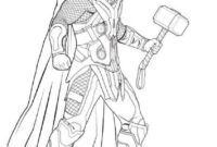 coloriage avengers thor