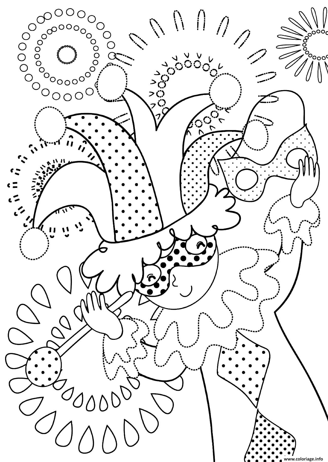 Coloriage carnaval celebration fete - JeColorie.com