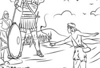 coloring page for david and goliath